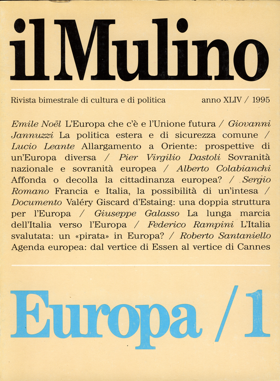 Cover del fascicolo Europa